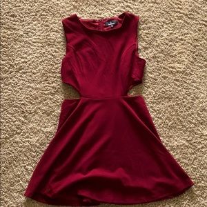 Lulus burgundy mini dress